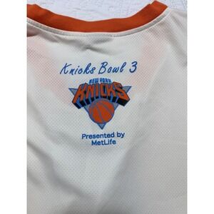 Knicks Bowl 3 Baseball Jersey Button Up‎ New York NBA Basketball Metlife Orange
